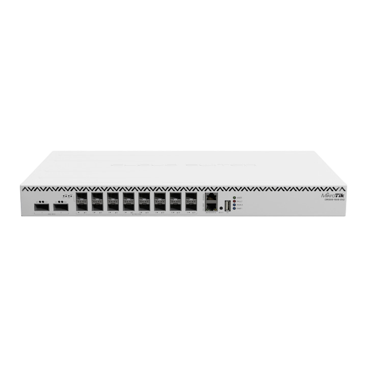 CRS518-16XS-2XQ: 16x SFP+ (10GbE), 2x QSFP28 (100GbE)