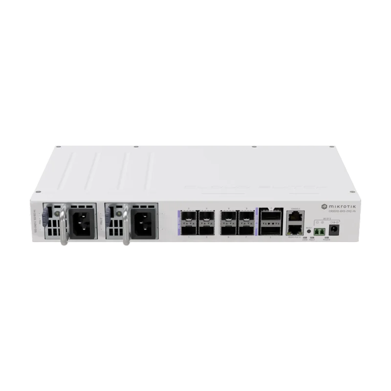 CRS510-8XS-2XQ-IN: 8x SFP+ (10GbE), 2x QSFP28 (100GbE), 