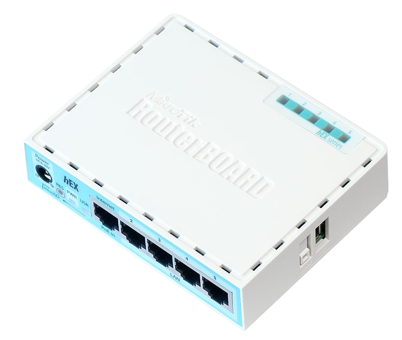 hEX (RB750Gr3): 5x Gigabit, 